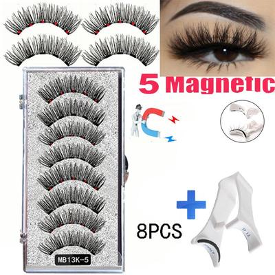 Magnetic False Eyelashes - Two Pairs: Thick & Natural Look
