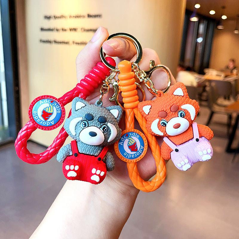 Adorable Raccoon Keychain With High-quality Silicone For Bags Cars And Keys