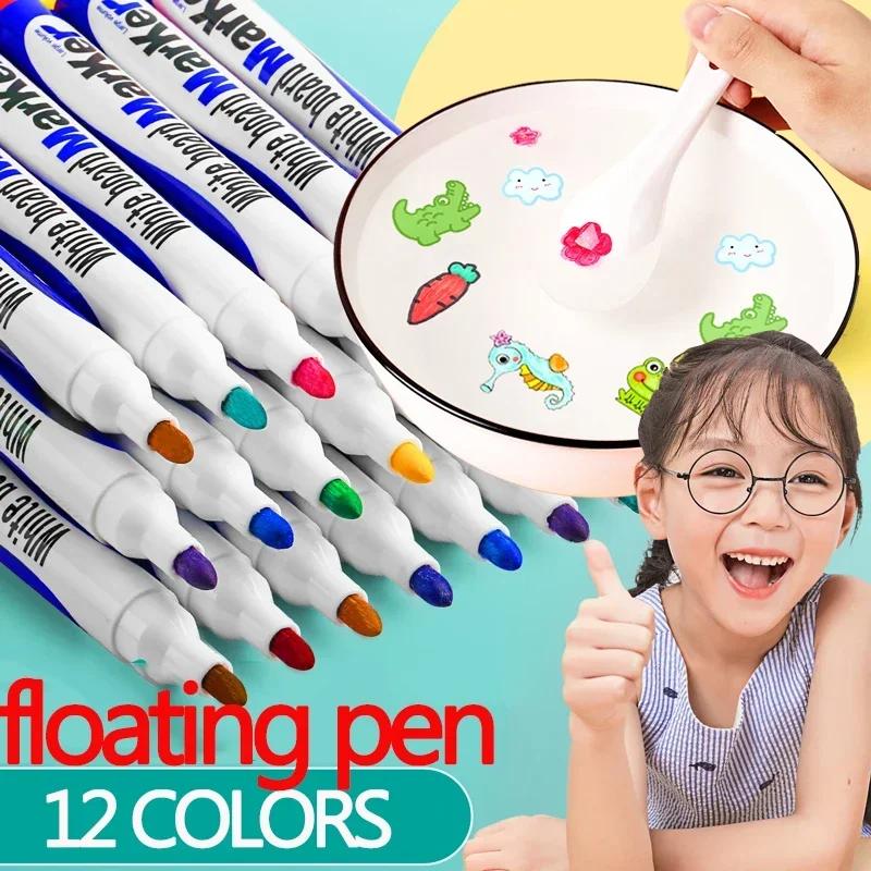Montessori Mágico Água Flutuante Pincel de Pintura para Estudante Caneta Marcadora para Quadro Branco Suspensão Crianças Educacional Caneta de Pintura Brinquedos