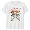 Puppy In Envelope Dogs Animals Men's T-Shirt Daunisex Graphic Top Vintage Stylish Graphic Casual Top For Everyday Wear