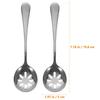 2pcs Stainless Steel Slotted Spoons for Cooking Serving Practical Household Utensils Perfect for Daily Use Parties