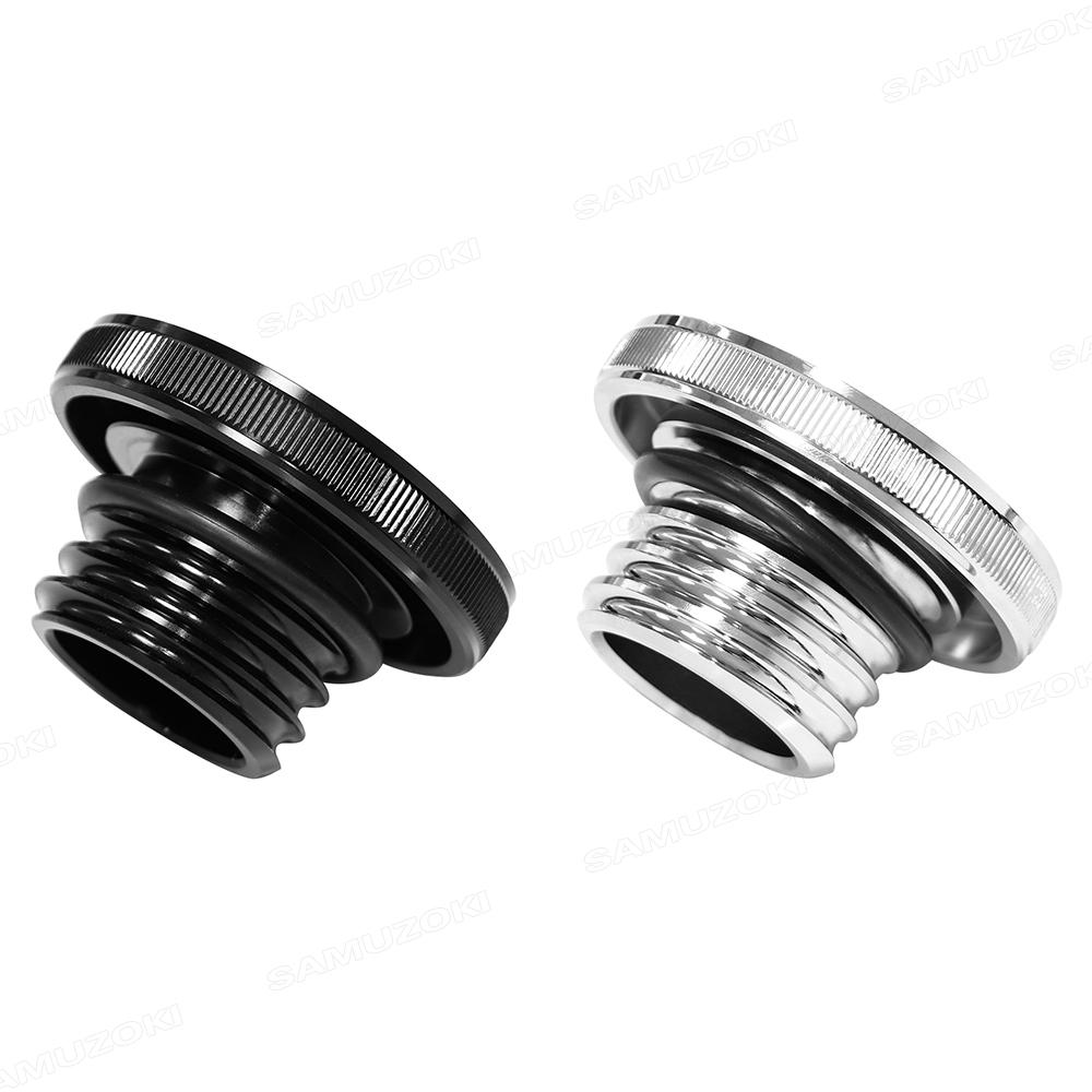 Chrome Vented Gas Cap Fuel Tank Smooth For Harley Sportster 883 XL Dyna Softail 96-23
