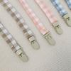 Embroidery Soother Holder Lattice Nipple Holder Clips Colorful Baby Cloth Pacifier Chain  Toddler
