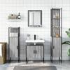 VidaXL Ensemble d'Armoires de Salle de Bain 4 pcs, Meuble-lavabo avec Étagère et Miroir, Armoire de Rangement de Toilette, 3214357