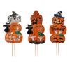 Halloween Pumpkin Metal Stakes Spooky Garden Yard Signs Outdoor Party Decoration for Haunted House Party Lawn Decoration