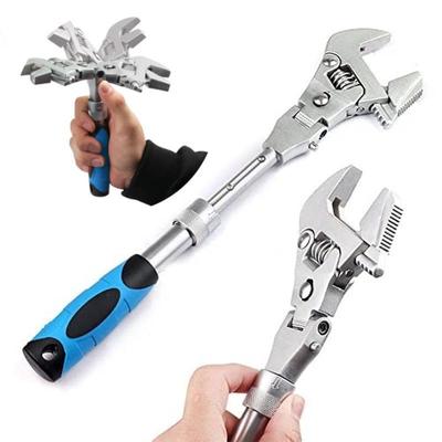 Multifunction 5 In 1 Torque Wrench 10 Inch Adjustable Ratchet Wrench 180 Degree Folding Spanner Household Maintenance Manual Tool XYZ