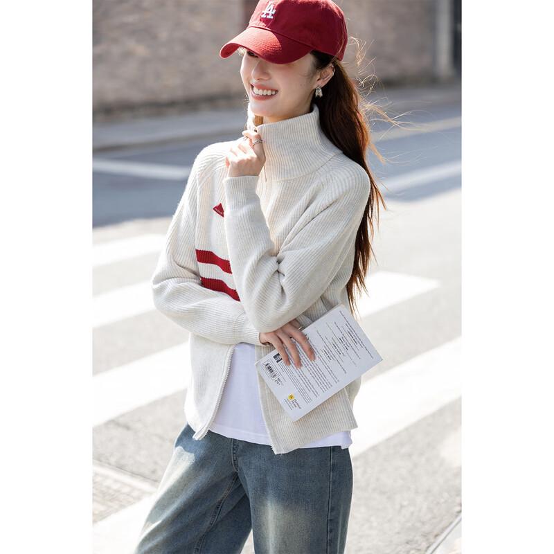 Mocana Striped Double-Zipper Knit Sweater