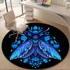 1pc Moth Fantasy Office Round Area Rug, Indoor Mat Suitable ForOffice, Under Office Chairs Bedroom Living Room Home Decor, Room Decot068