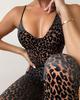 Autumn New Women's Fashion Sexy Low-cut Perspective Mesh Slim Jumpsuit for Women