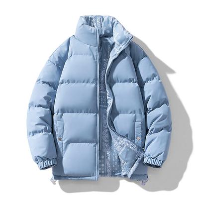 Winter New Double-sided Wear Down Cotton-padded Men's and Women's Wear Dynamic Casual Fashion Couple Dress Stand Collar Cotton-padded Jacket