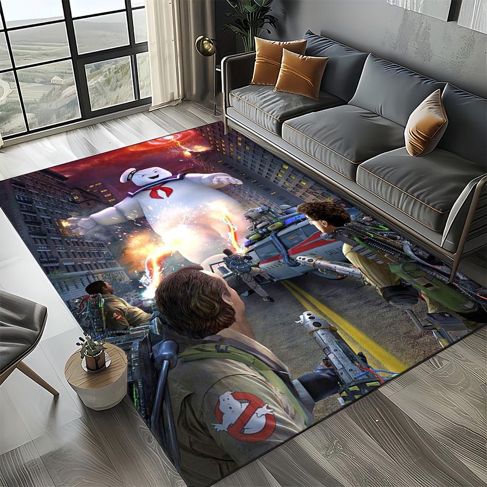 3D G-Ghostbusters 27 Style New Horror Movie Cartoon Carpet Rug for Living Room Bedroom Home Sofa Decoration,Non-slip Floor Mat
