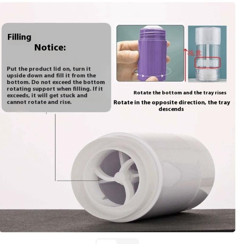 1 Pcs 40/75G Empty Balm Container Refillable Plastic Twist-Up Bottle For Diy Natural Crystal Deodorant Stick Cosmetics Tube