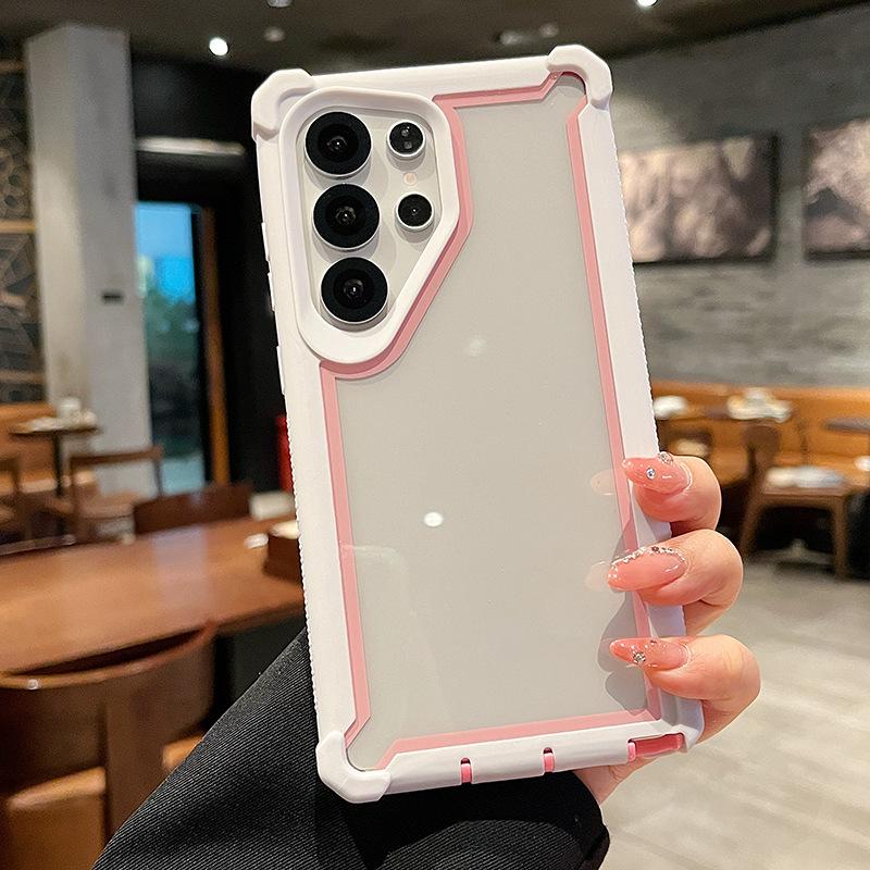 Carcasă Color-Block Space Shell pentru Samsung S24+ Ultra S25, S23 FE/A56 cu Protecție la Cădere pe Patru Colțuri