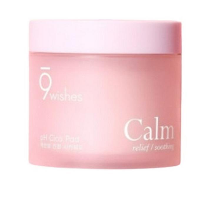 9WISHES pH Calm Cica Toner Pads 70 Sheets Soothing Korean K-Beauty Skincare Color Basics