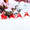 Christmas Santa Claus in Sleigh with Stake Garden Ornament for Courtyard Lawn