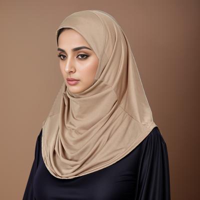 Muslim Inner Hijabs Solid Color Women Hijab Scarf Soft Cotton Hemp Hijab Turban Cover Neck Instant Base Hat Undercaps Headscarf