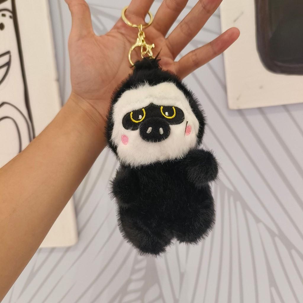 Fun Quirky And Plush Gorilla Keychain Unique Hanging Accessory For Bags And Purses