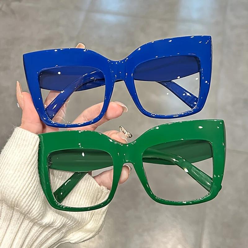 Fashion Jelly Color Cat Eye Glasses for Women Clear Lens Glasses Party Decorative Spectacles Accessory Eyewear