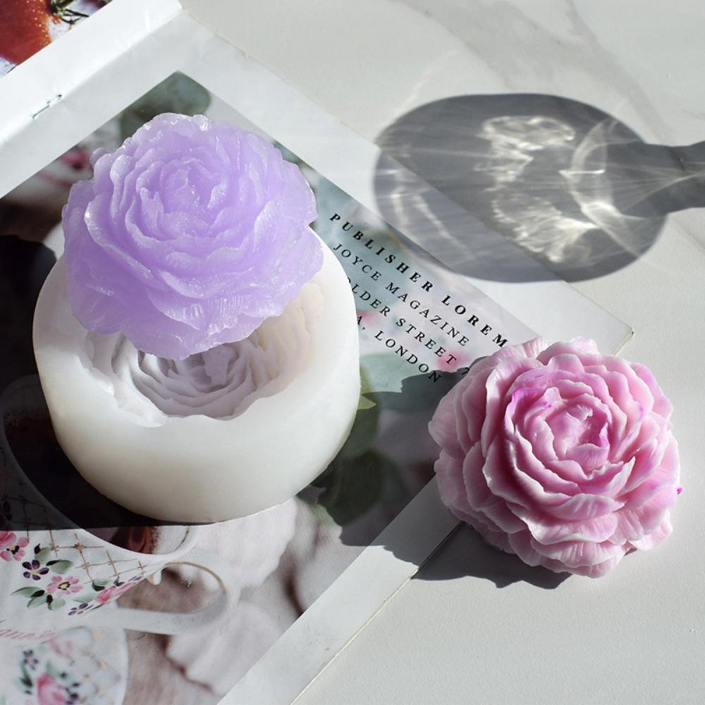 

Мыльная модель Украшение свечи Силиконовая форма Пионовидная свеча Плесень Цветочная ароматерапия Гипс