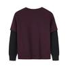 Jordan Comfortable Loose Color Block Versatile Hoodie Kids Hoodies Port-Wine JD2342078GS-002