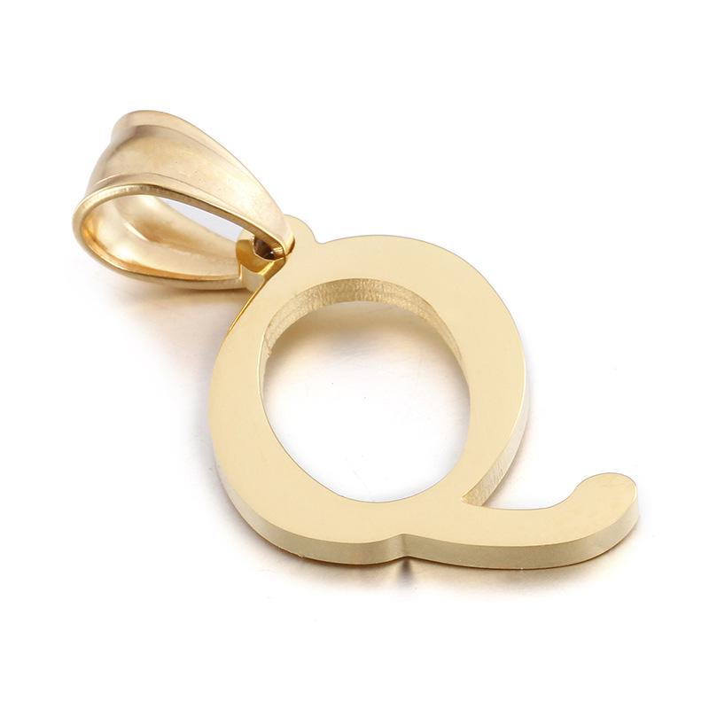 European and American Style Stainless Steel Pendant Jewelry - 26 Golden Titanium Steel Letters