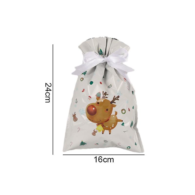 Christmas Gift Bags Large Capacity Merry Christmas Drawstring Gift Packaging Bags 2025 Navidad Party Candy Cookie Wrap Pouch