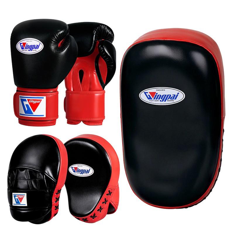 Kids Adult Boxing Gloves Set With Hand Targets Foot Target Training Muay Thai Kickboxing Home Gym