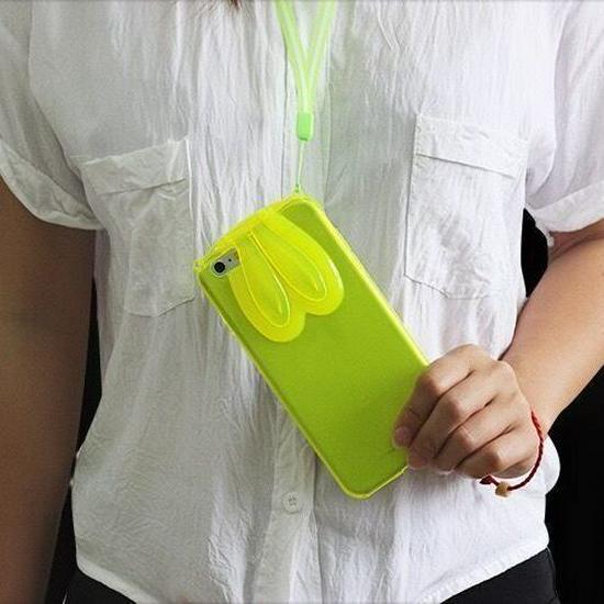 PVC Candy Farbe Handy-Lanyard: Langes Gelee-Seil-Abzeichen, Schlüsselanhänger, Dokument-/ID-Halsband für Mobilzubehör