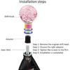 Aramox Universal Manual Gear Shift Knob, Crystal Bubble Acrylic Design with 3 Adapters, 8mm/10mm/12mm Thread Size