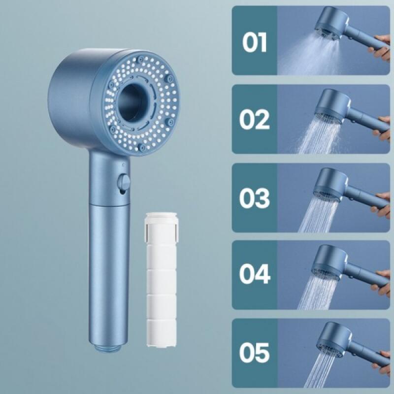 In-hand filter shower head shower head filter replacement gray