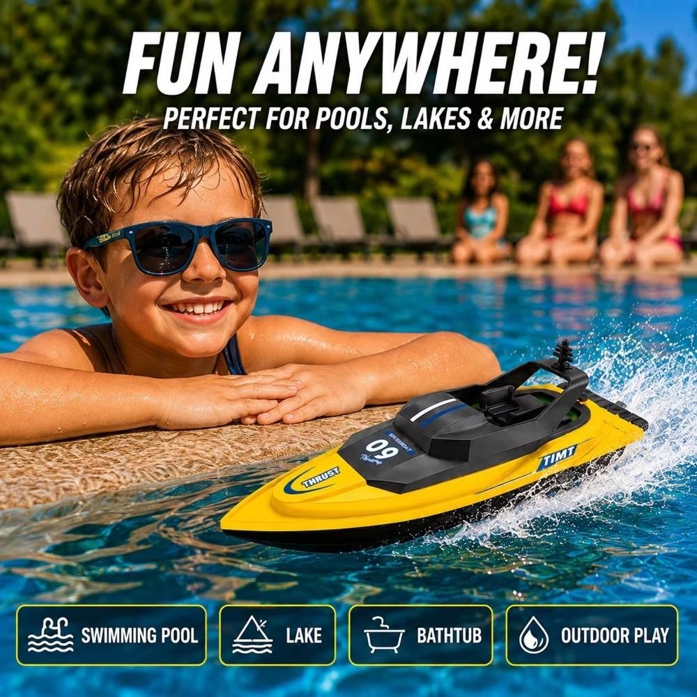 High-Speed Electric Speedboat Dual Motor Water Toy Remote Control Remote Control Boat For Kids