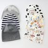 3 Set Baby Bonnet Caps Newborns Fetal Hat Fashionable Brimless Hat Trendy Headgear with Soft Anti-grab Mittens Gloves