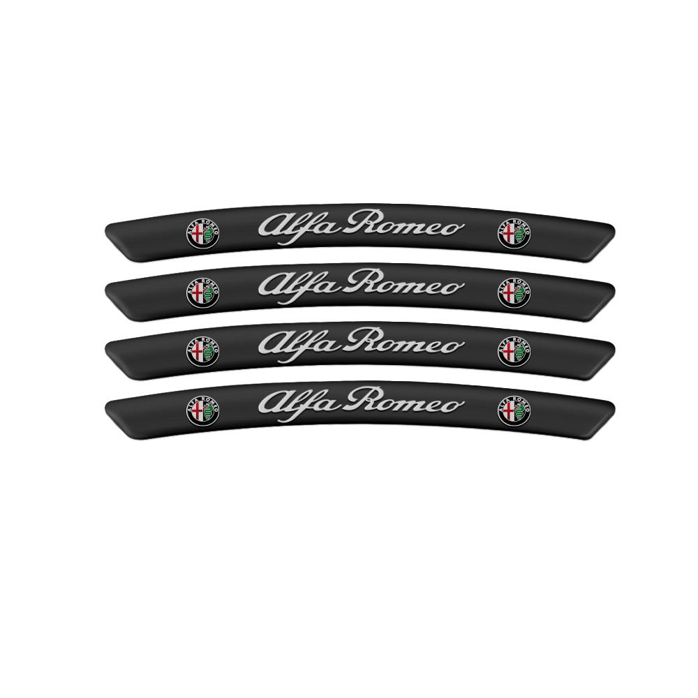 Pro Alfa Romeo 4ks Hliníkový znak auta Samolepka na ráfek kola Příslušenství pro Alfa Romeo 147 166 Sportwagon Giulietta Mito Giulia Ste
