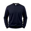 Men S Loose Fit Long Sleeve Crew Neck Solid Color Fleece Sweatshirt Fall Winter