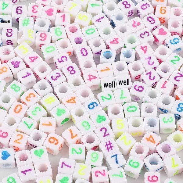 Colorful Acrylic Alphabet Beads for DIY Jewelry