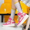 Fashion Pink Womens High Top Sneakers Streetwear Platform Men's Skateboard Shoes Trend Comfortable Leather Men Skate Board Shoes