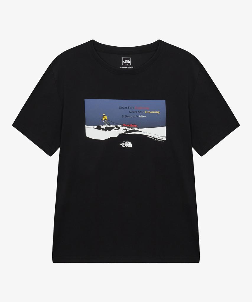 Noseupeiseu Nt7Us63A Men'S 69 Days Expedition Short Sleeve T-Shirt 2 Black