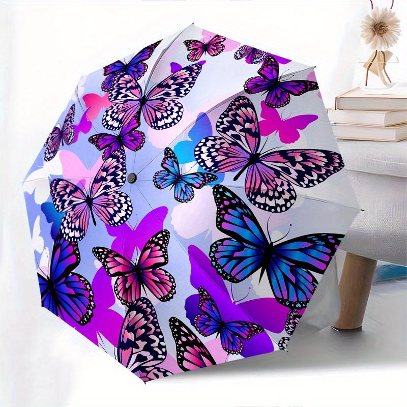 Colorful Butterfly Fabric, Vibrant Butterflies On Soft Background, Perfect for Quilting, Sewing, and Home DecorUmbrella, Cute Umbrella with Cute Desig