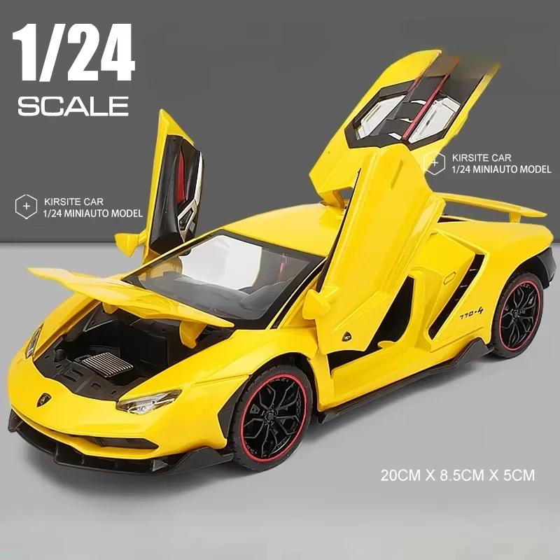 

1:24 Scale Lamborghini LP770-4 Super Car Model Sound Light Children Boys Diecast Toys Vehicles Gift