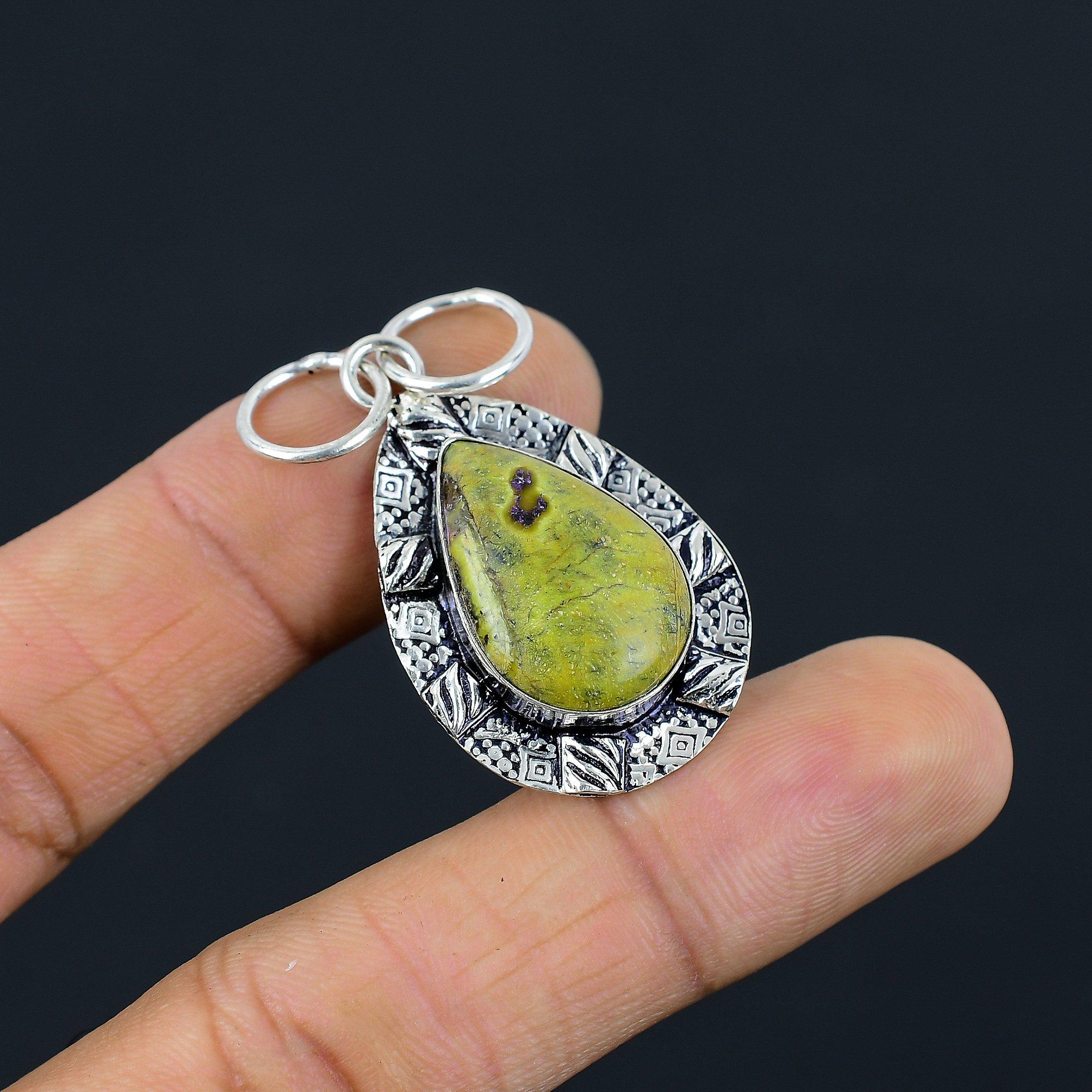 

Распродажа ко Дню женщин Подвеска ручной работы из стерлингового серебра с драгоценным камнем Атлантисит