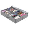 Shoes Storage Box with Zipper and Handle Foldable Reusable D57B