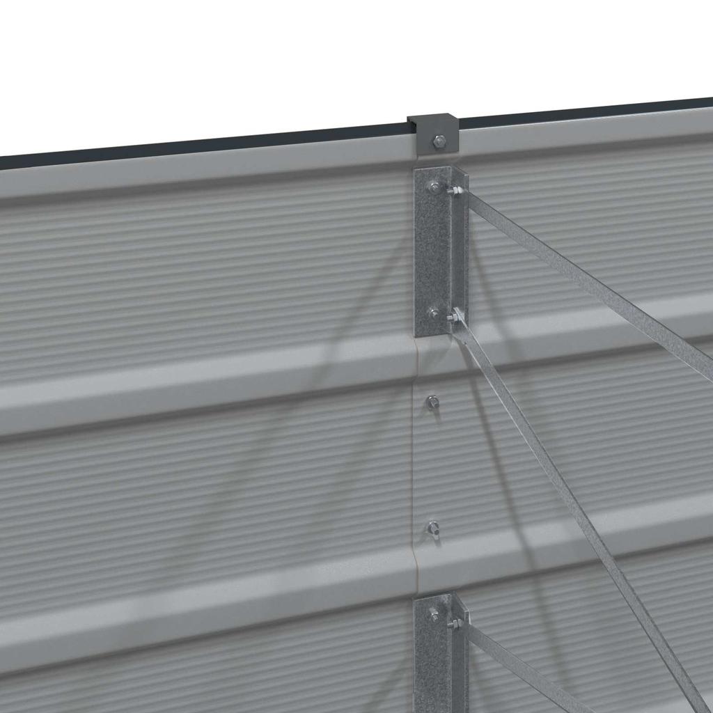 Planter Anthracite 240 X 80 X 45 Cm Steel