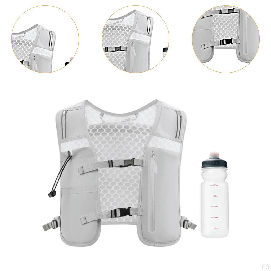 Väst Vandringsryggsäck Vattenflaskhållare Cykelväska för Jogging Tävling