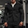 Men's Twill Lapel Long Sleeve Jacket Single Breasted Solid Color Slim Jacket Twill Trousers Suit