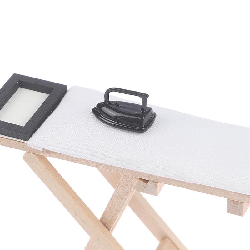 1:12 Dollhouse Miniature Furniture Ironing Board Scene Set Doll House Home Decor