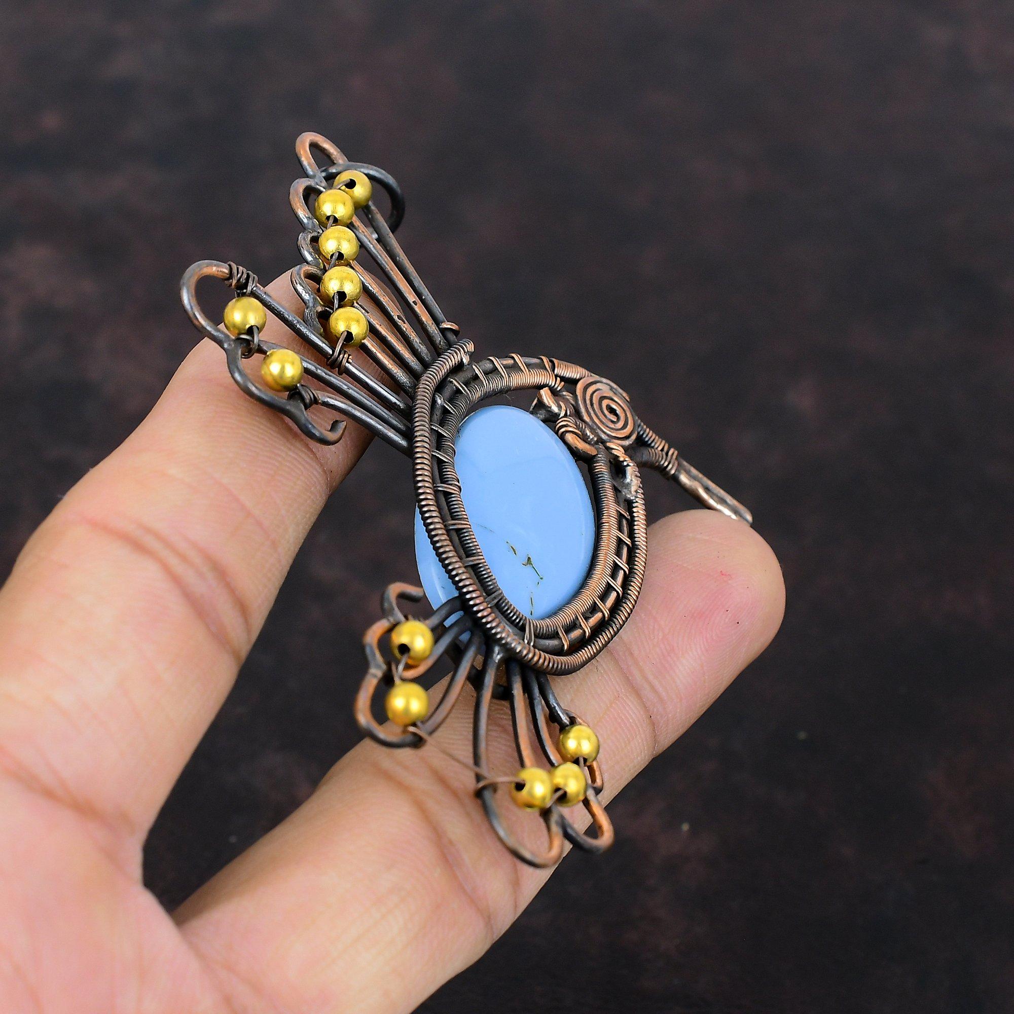 Кулон с голубым опалом Оуайхи — фото 3