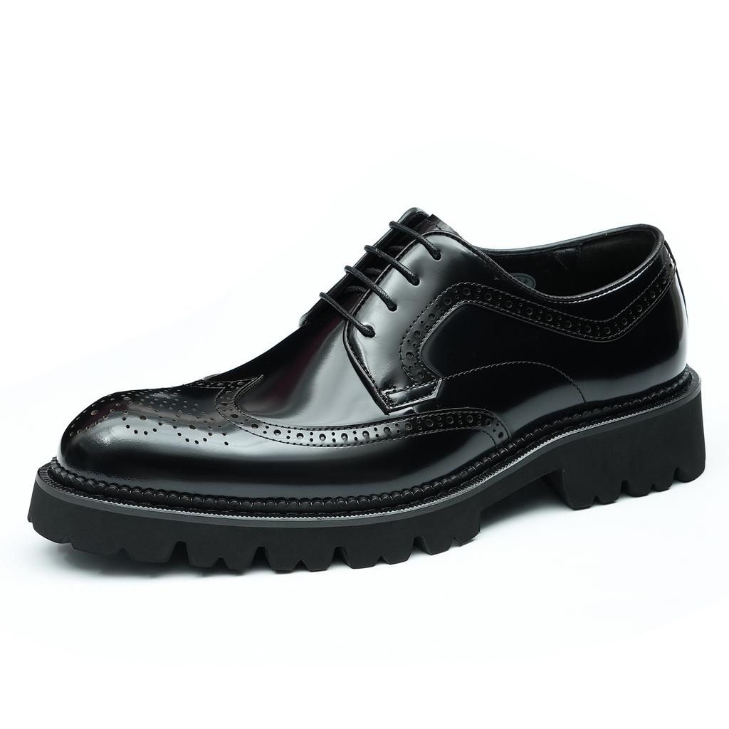 Leather Shoes Men's Brock British Business Dress Shoes Men's Leather Shoes Wedding Inner Leather