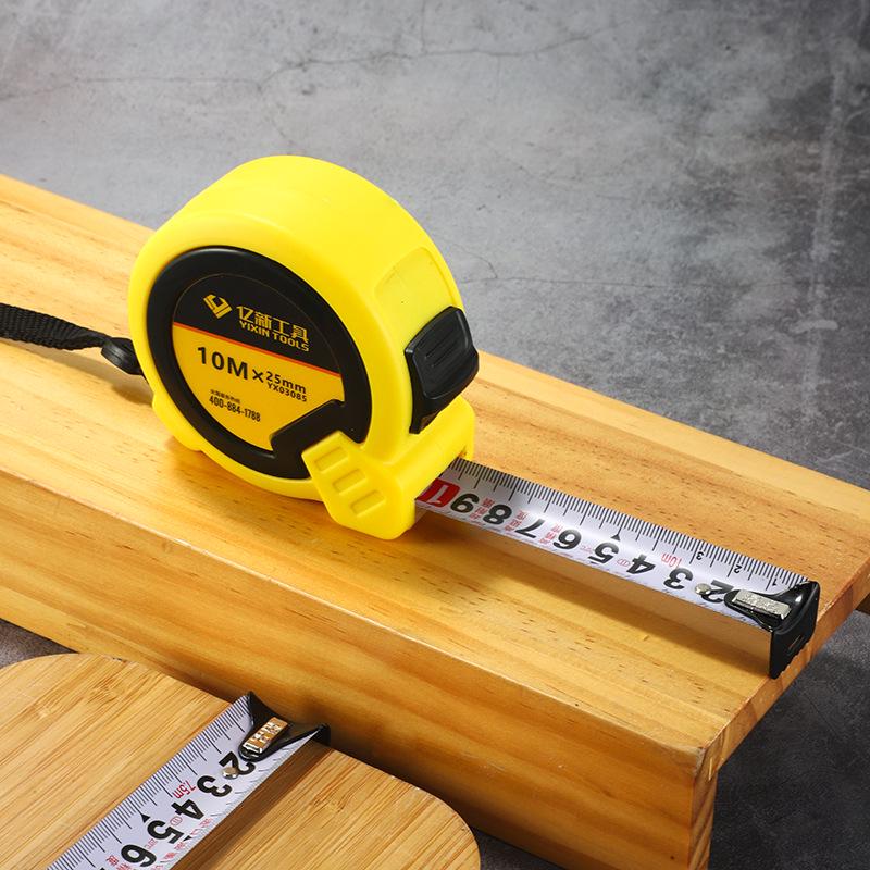 Durable 5m Steel Tape Measure - Thickened, Hardened, Wear & Drop-Resistant, Auto-Lock, Compact, with 10m Option.