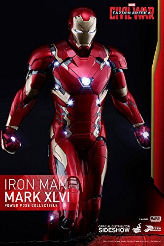 Power Pose Captain Civil War Iron Man Mark 46 Scale Plastic Painted Limited Edition Action Figure America 1/6