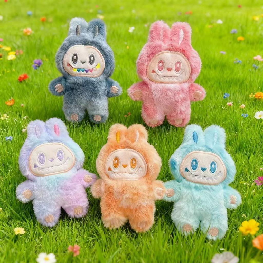 Cute La Cloth Squeezing Doll Pendant Cartoon Bubble Mate Keychain Pendant Grab Doll Machine Toy